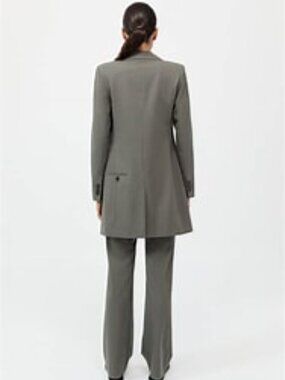 St. Agni-Classic Olive Single-Button  Blazer Size L NWT
